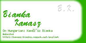 bianka kanasz business card